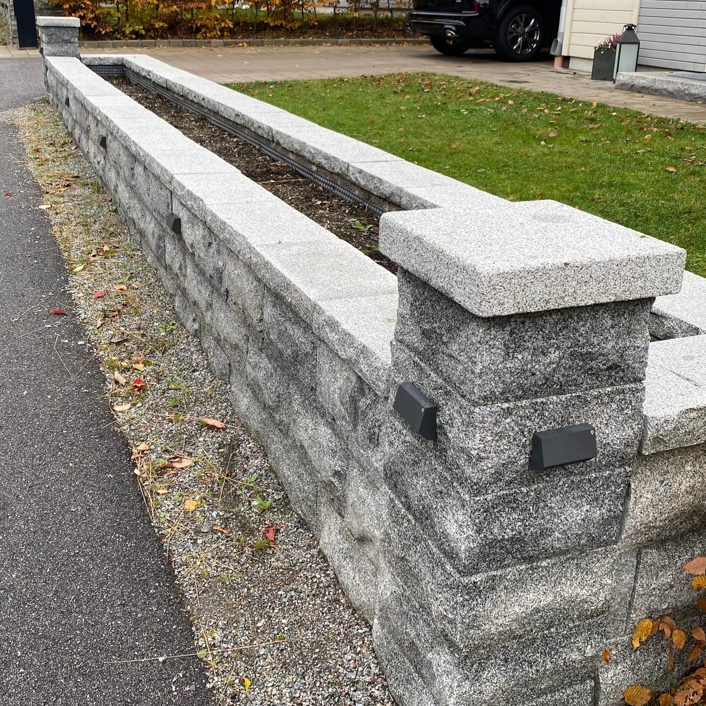 Cap Stone Combi - Bergama Granite Grey 500x260x70