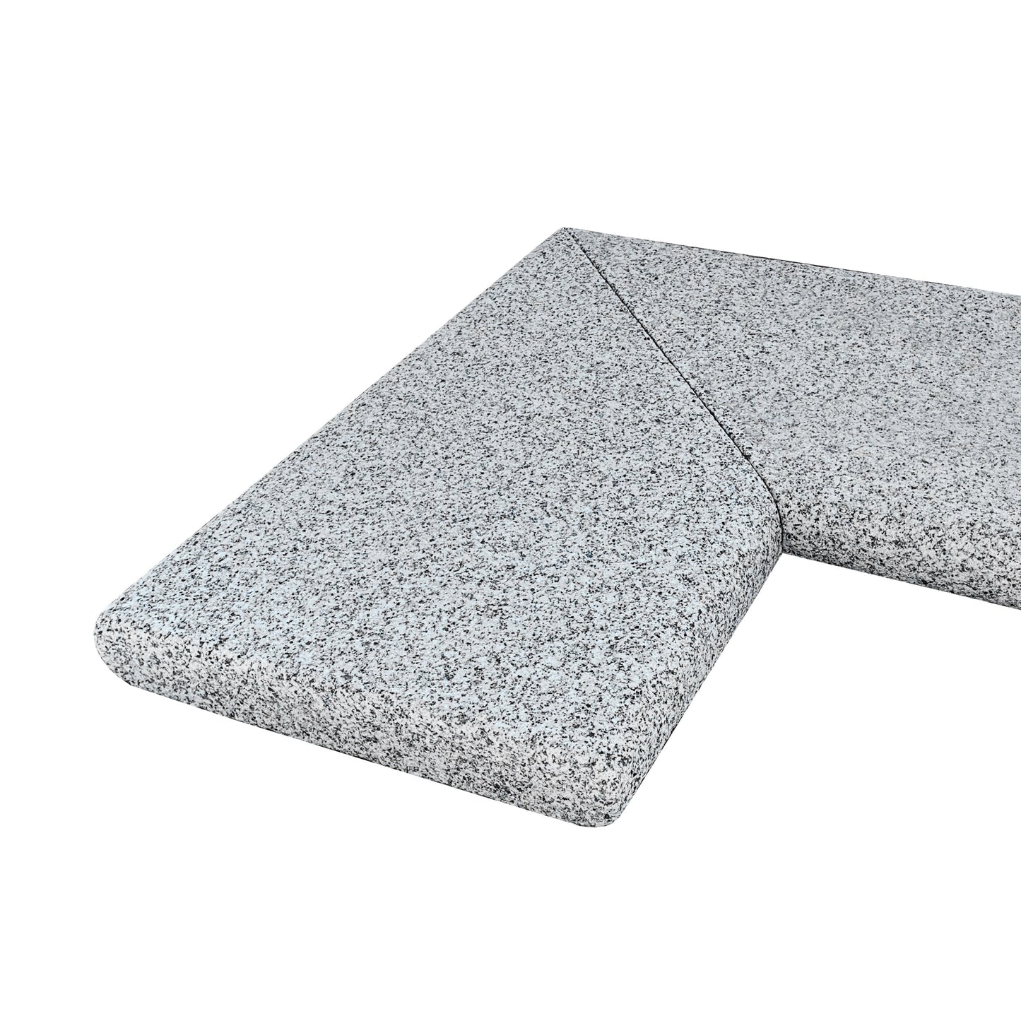Pool Coping Double Bullnose Corner Bergama Granite Grey 500/500x300x50