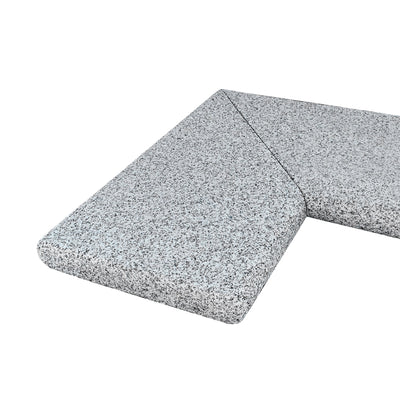 Pool Coping Double Bullnose Corner Bergama Granite Grey 500/500x300x50