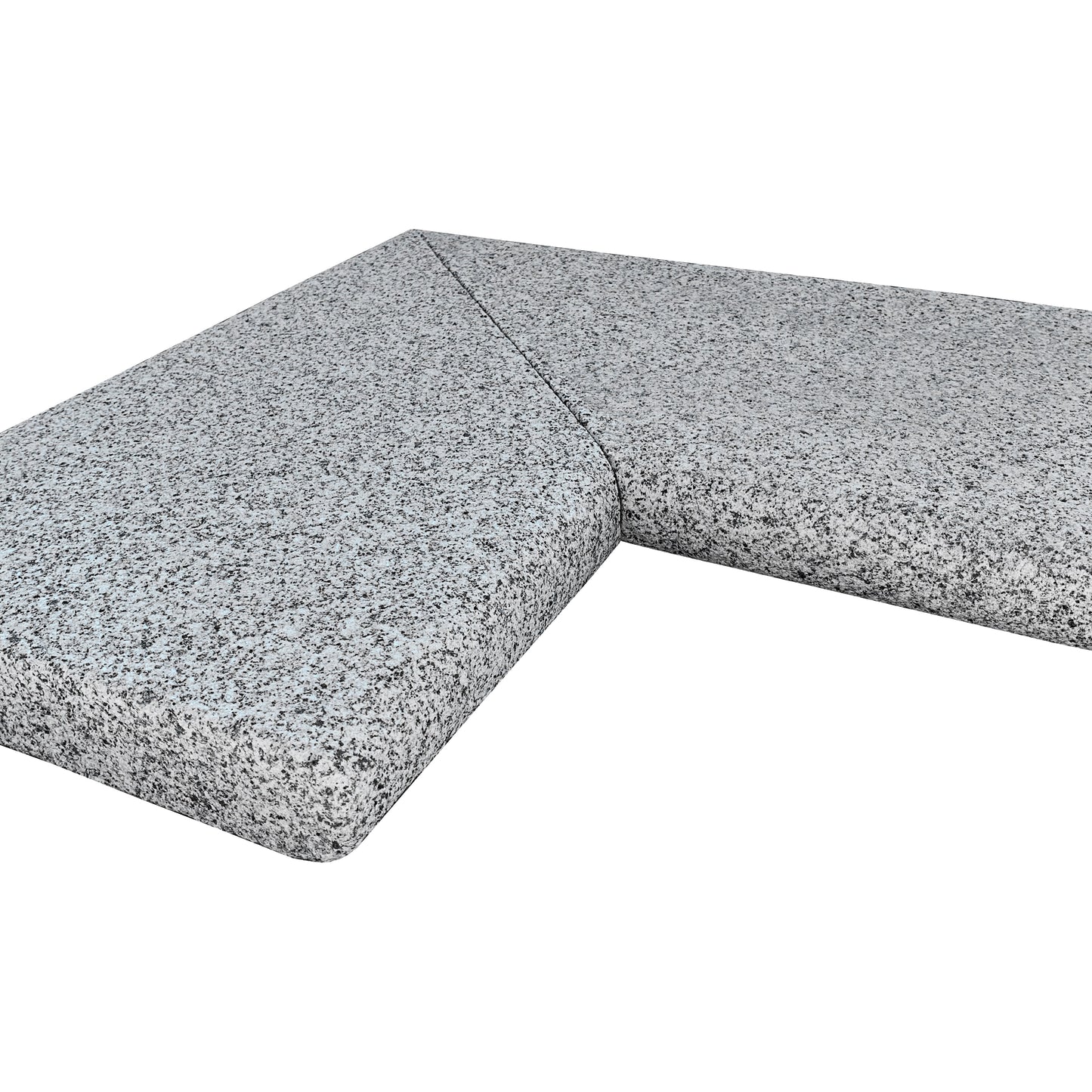 Pool Coping Double Bullnose Corner Bergama Granite Grey 500/500x300x50