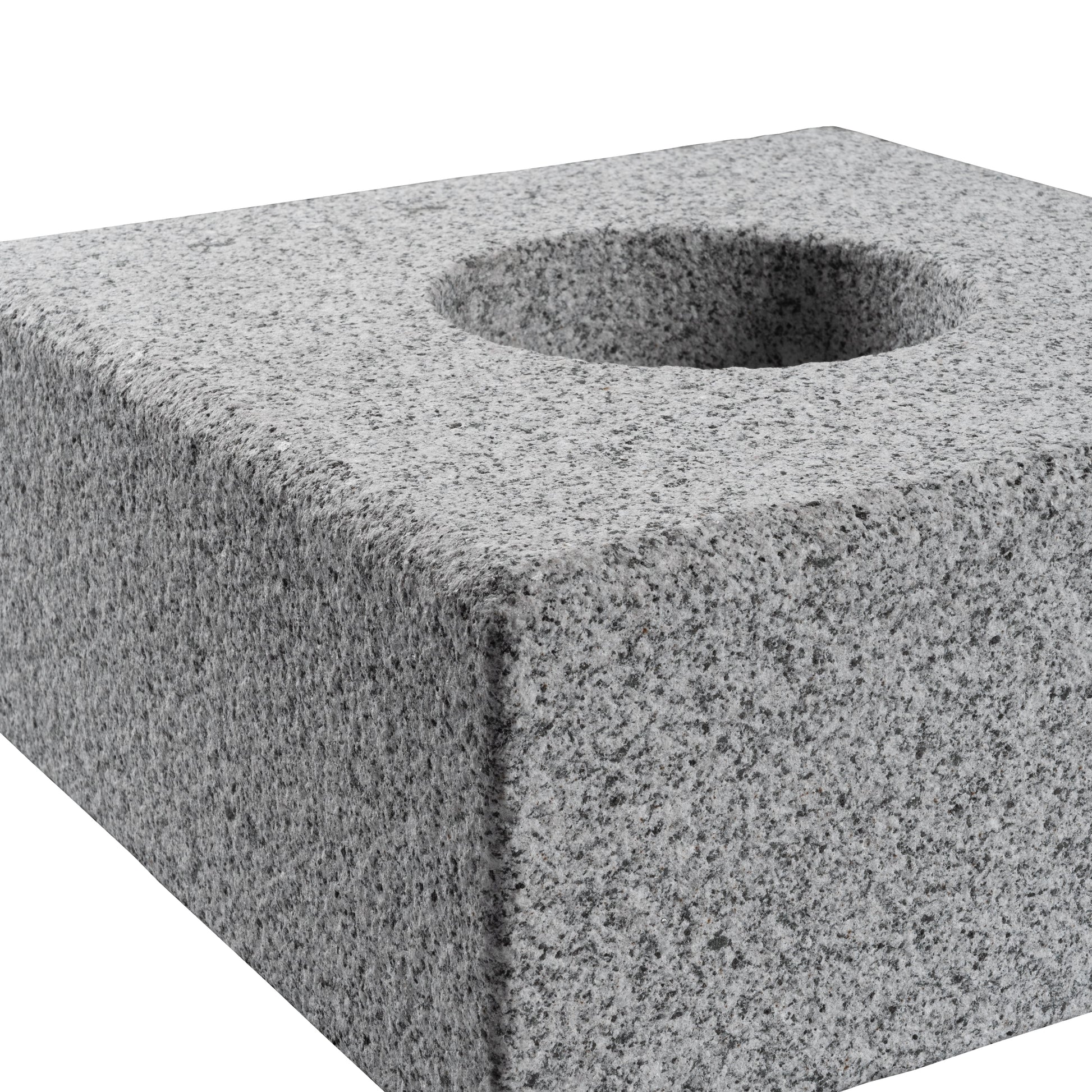 Stolpelement Granit Grå Modern 350x350x150 | Stenbolaget.