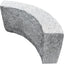 Curb Stone RV4 Granite Bergama Grey Radius 0,5-12,0 500-1100x300x100